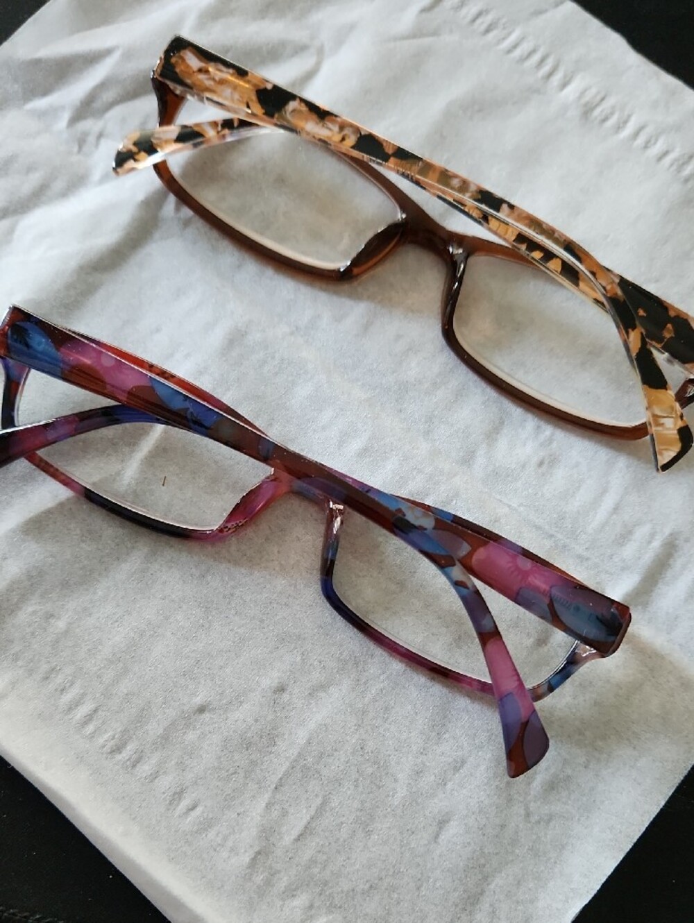 NEW Women Reading Glasses 2 Pairs Ladies Brown Spring Hinge Sides Readers 2.0 - Picture 10 of 10